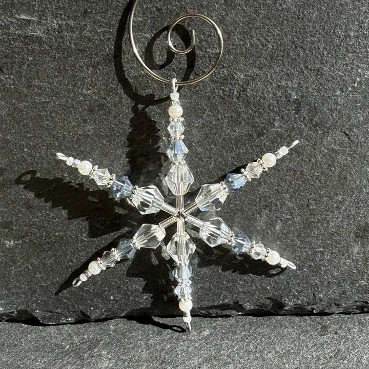 TerraSeaDesigns - Wholesale Ornament - Handmade Beaded Snowflake Ornament0