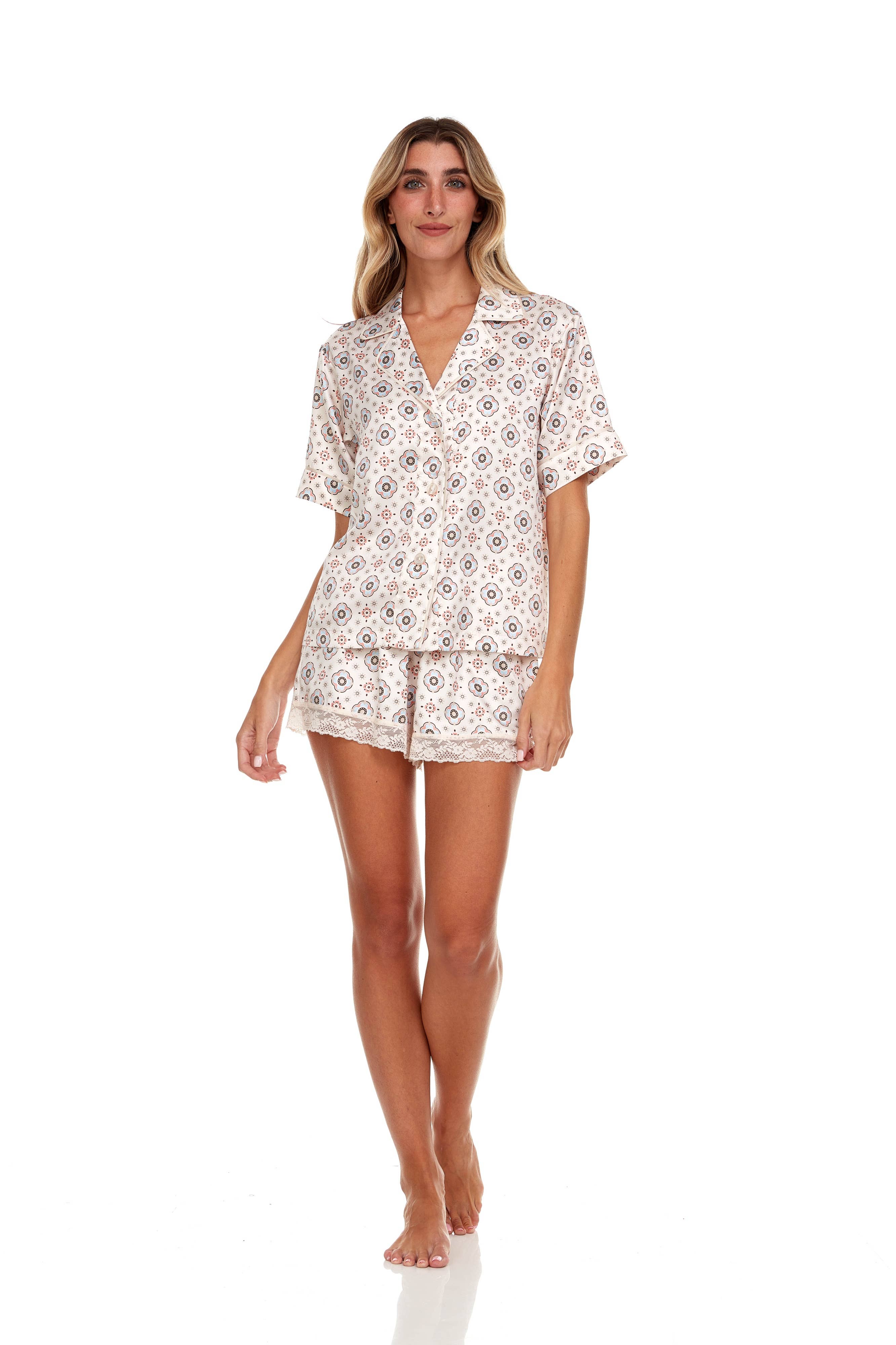 Flora Nikrooz - Wholesale Sleepwear Set - Women's - Selena Printed Notch Set10