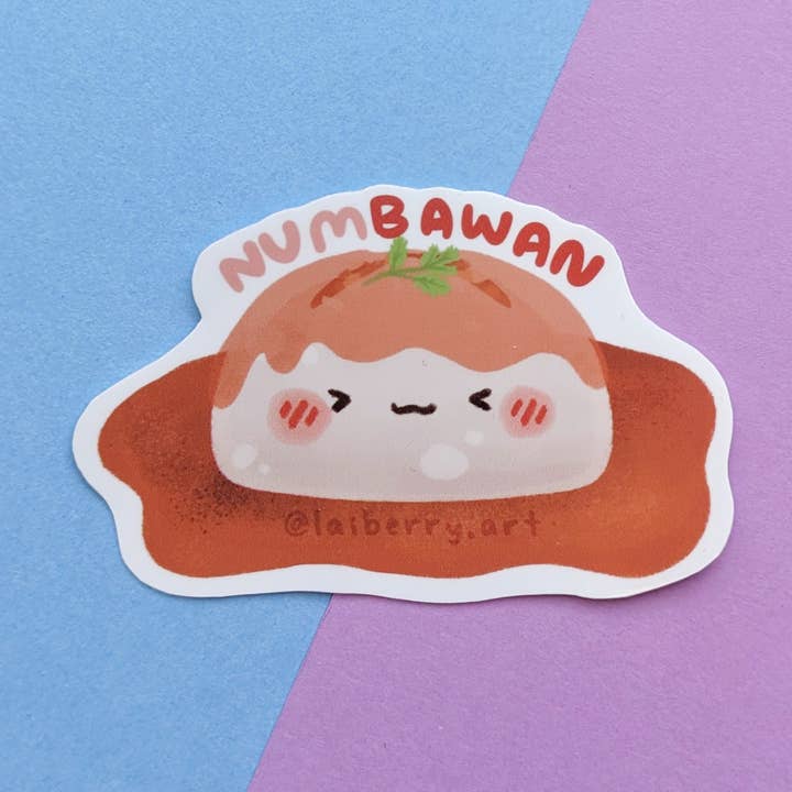 Autocollant résistant aux intempéries Num BaWan pour la vente par Laiberry Art