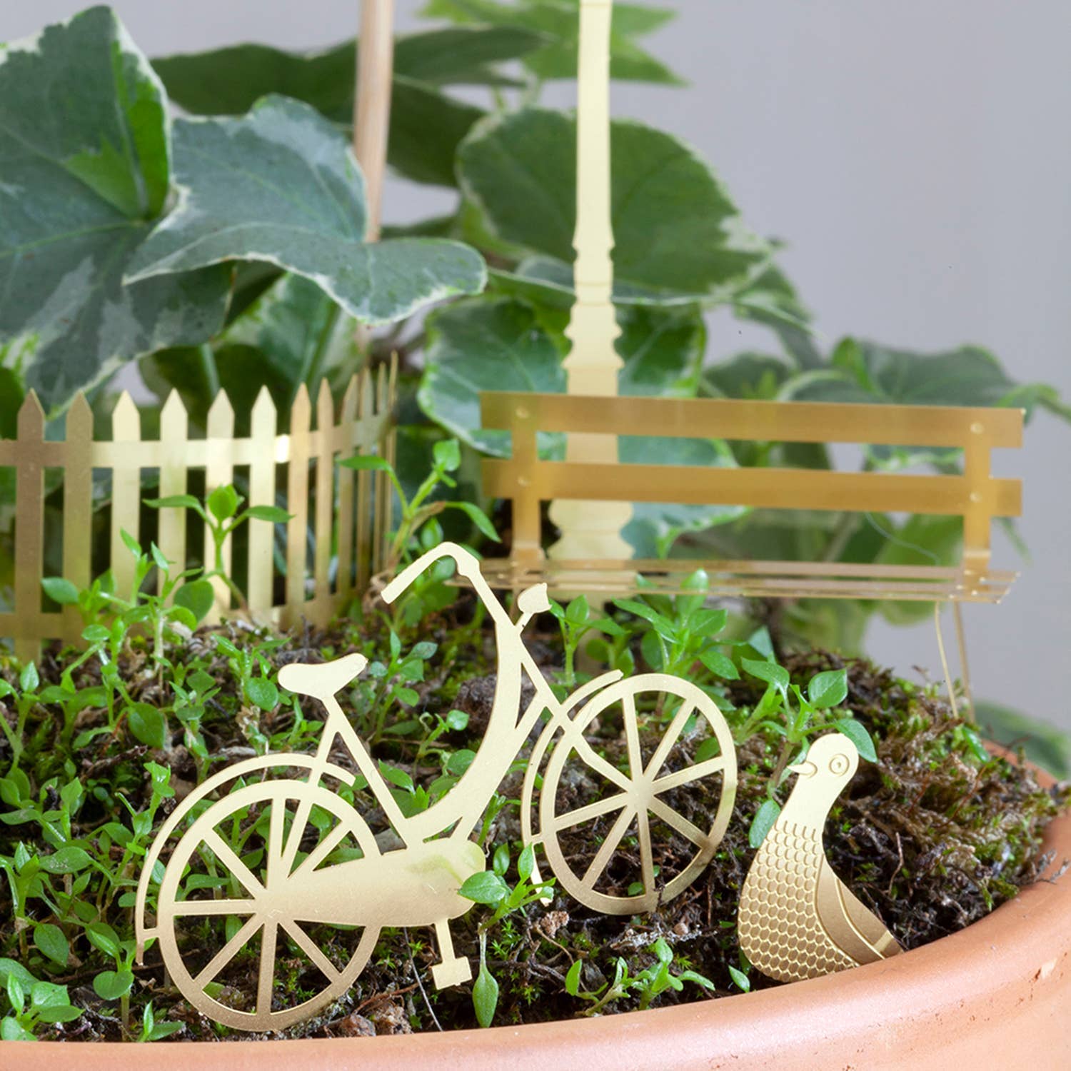 Botanopia USA - gifts , decor and cards for plant lovers - Wholesale Garden/Lawn Stake - Tiny Bike Adventure for your plants3