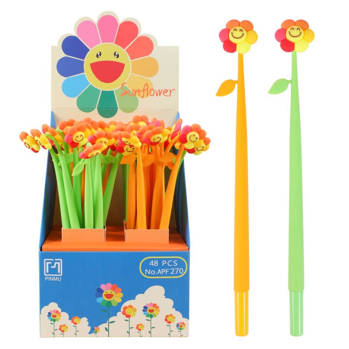 BCmini - Wholesale Pen - 22702 Happy Flower Wiggle Gel Pen-481