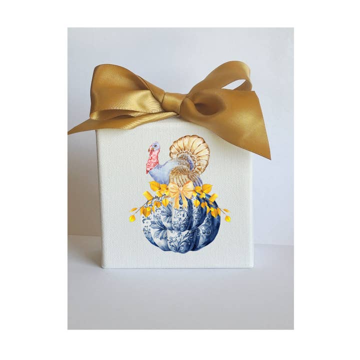 Thanksgiving Fall Chinoiserie Turkey Canvas Art for wholesale by Rouge 225