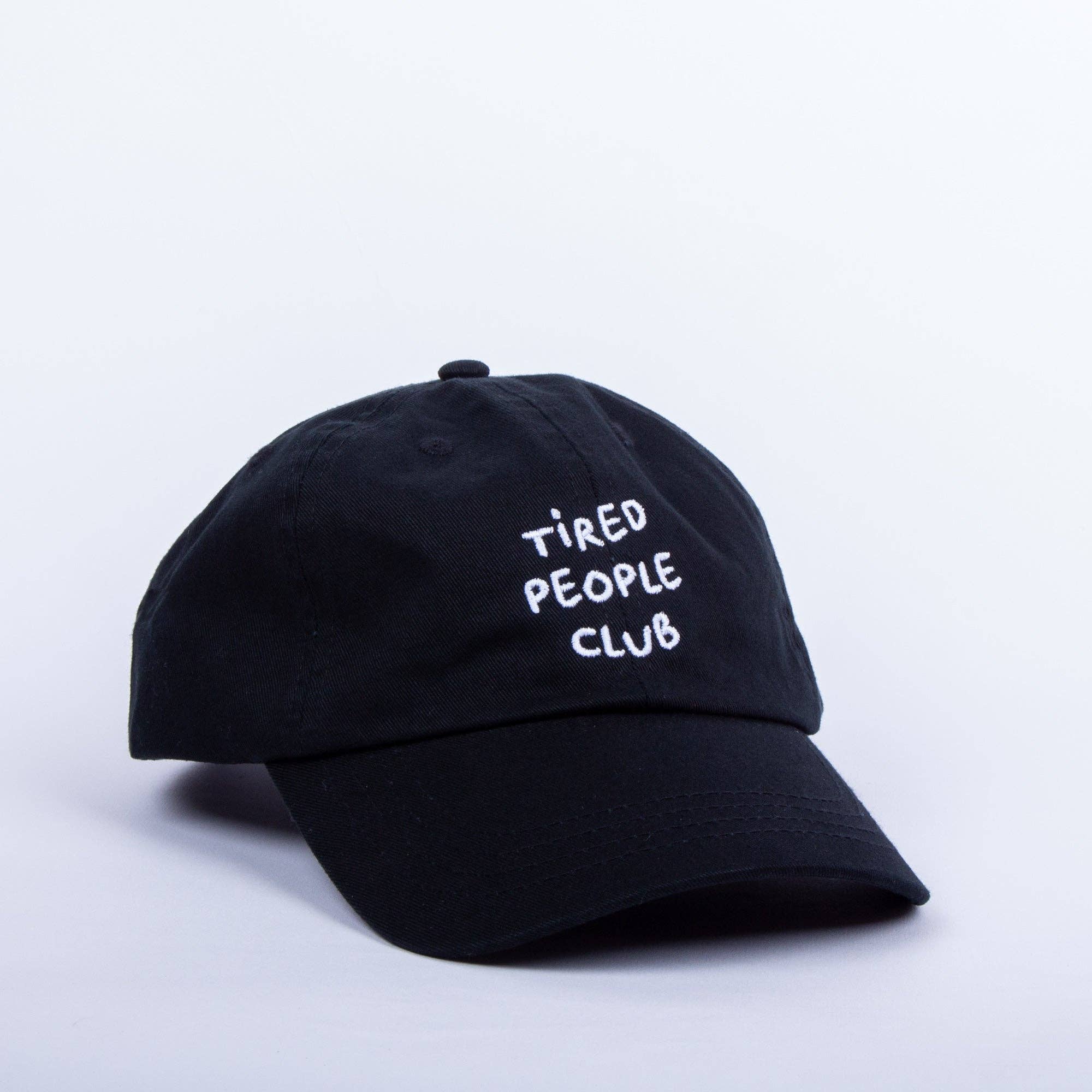 Frau Hansen - Vendita all'ingrosso Cappellino da baseball - Unisex - Cappello Tired People Club Nero/Bianco (VE 4 pezzi)0