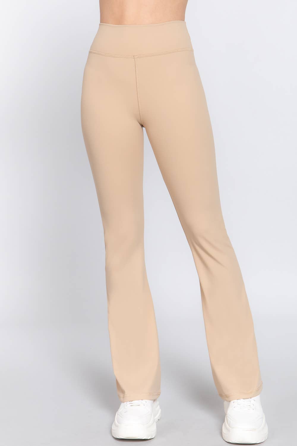 Active Basic | Active USA - Wholesale Athletic Pants - Women's - Waist Band Flare Stretch Workout Long Pants36