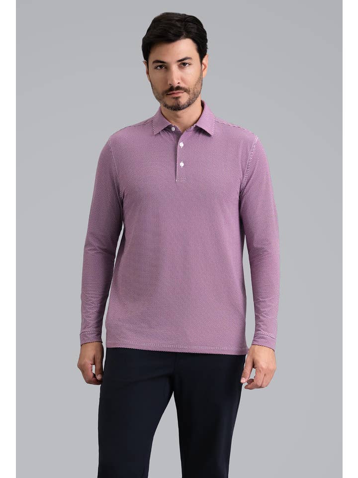 IBKÜL - Wholesale Polo - Men's - Cube Art Long Sleeve Polo