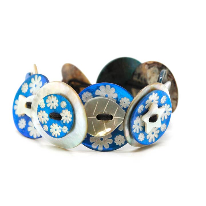 Voorbeeldverkoopartikel Mother of Pearl Shell Buttons - SS415 voor wholesale door LIZOU