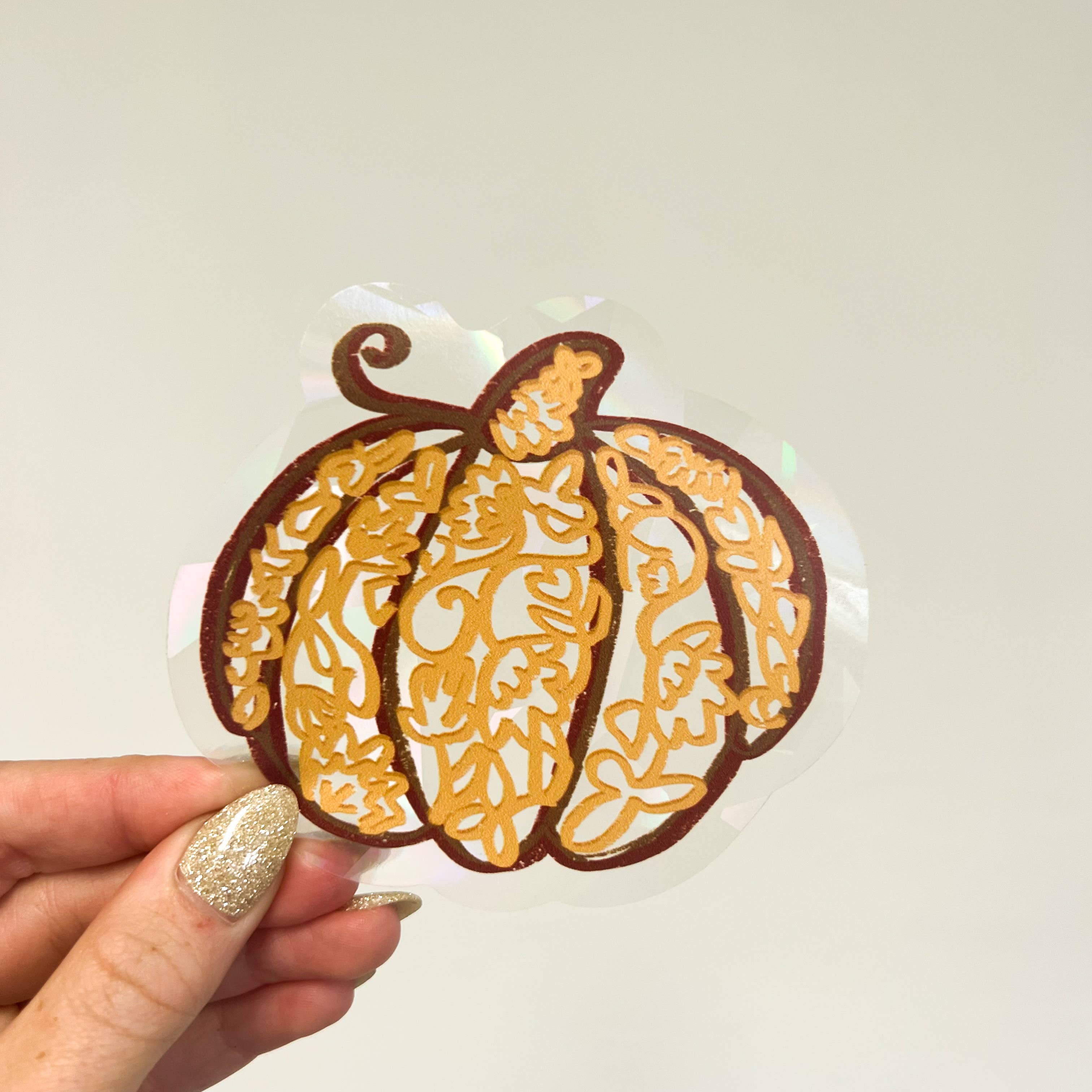 Maddie Green Designs - Wholesale Suncatcher - Pumpkin Vinyl Suncatcher Decals3