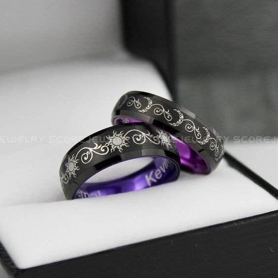 Anillos de sol y luna, anillos de pareja, anillos de boda de sol y luna para venta al por mayor de Score Jewelry