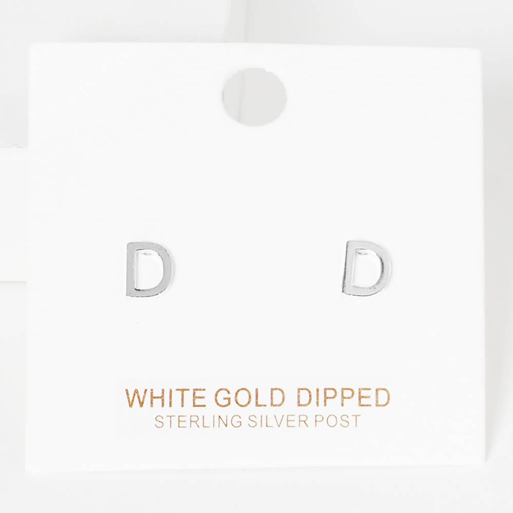 Sensibling Corp. - Wholesale Stud/Post Earrings - Gold Dipped Metal Initial Monogram Stud Earrings79