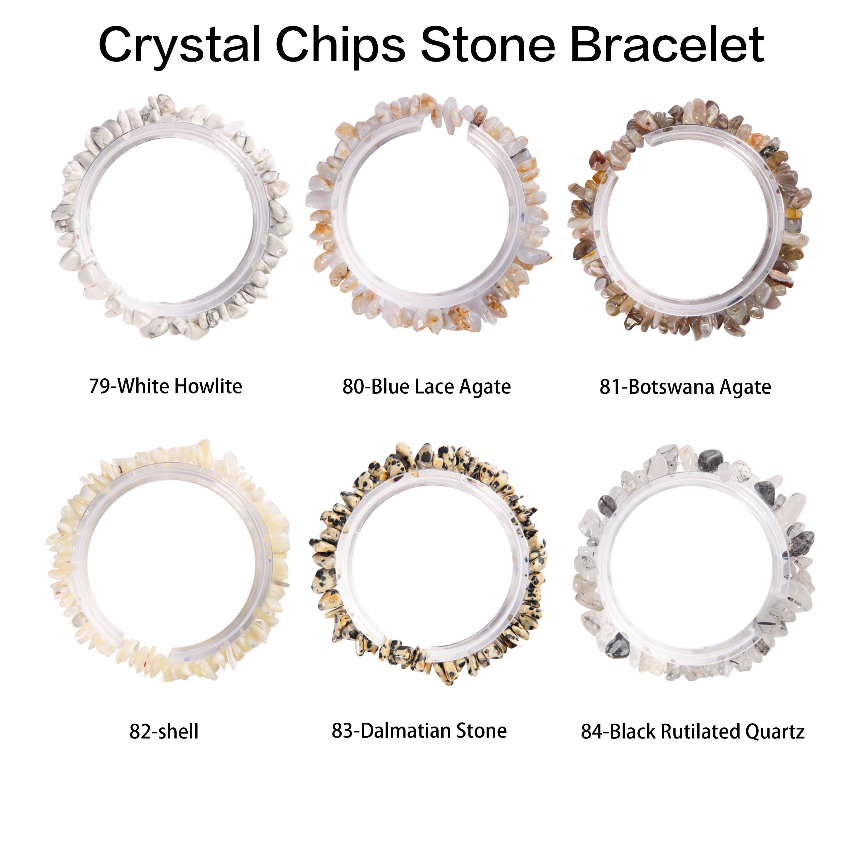 YYDIYcrystal - Wholesale Beaded Bracelet - 4PCs Crystal Bracelets for Couples, Women's chips Bracelet 20