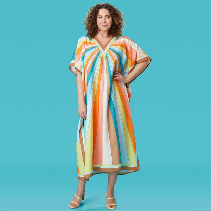 WerkShoppe - Wholesale Kaftan - Women's - Sun Stripes Caftan, Beach and Pool Coverup