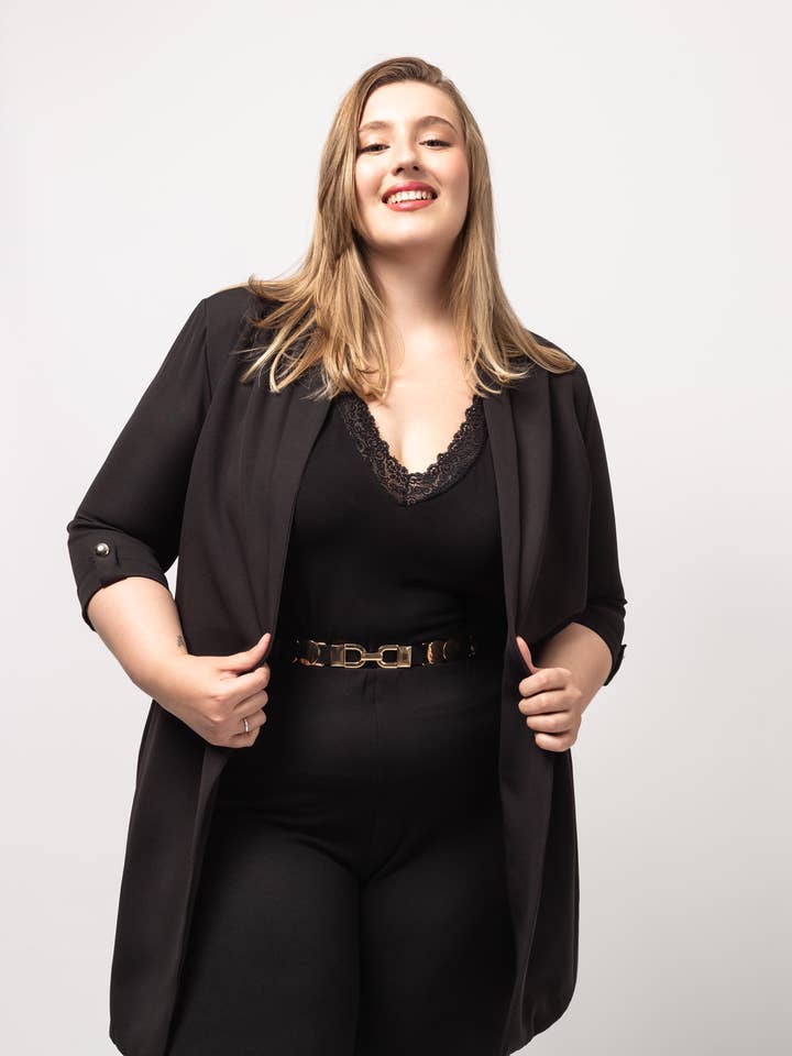 258007 - Jacka i slätt tyg Vår/Sommar Kollektion Stora Storlekar för wholesale av Teresa Cardoso Oliveira