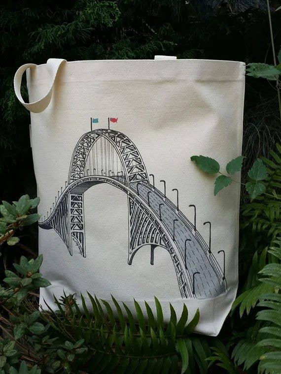 Bolsa de ombro de lona Fremont Bridge por atacado de Alshiref Design and Print LLC