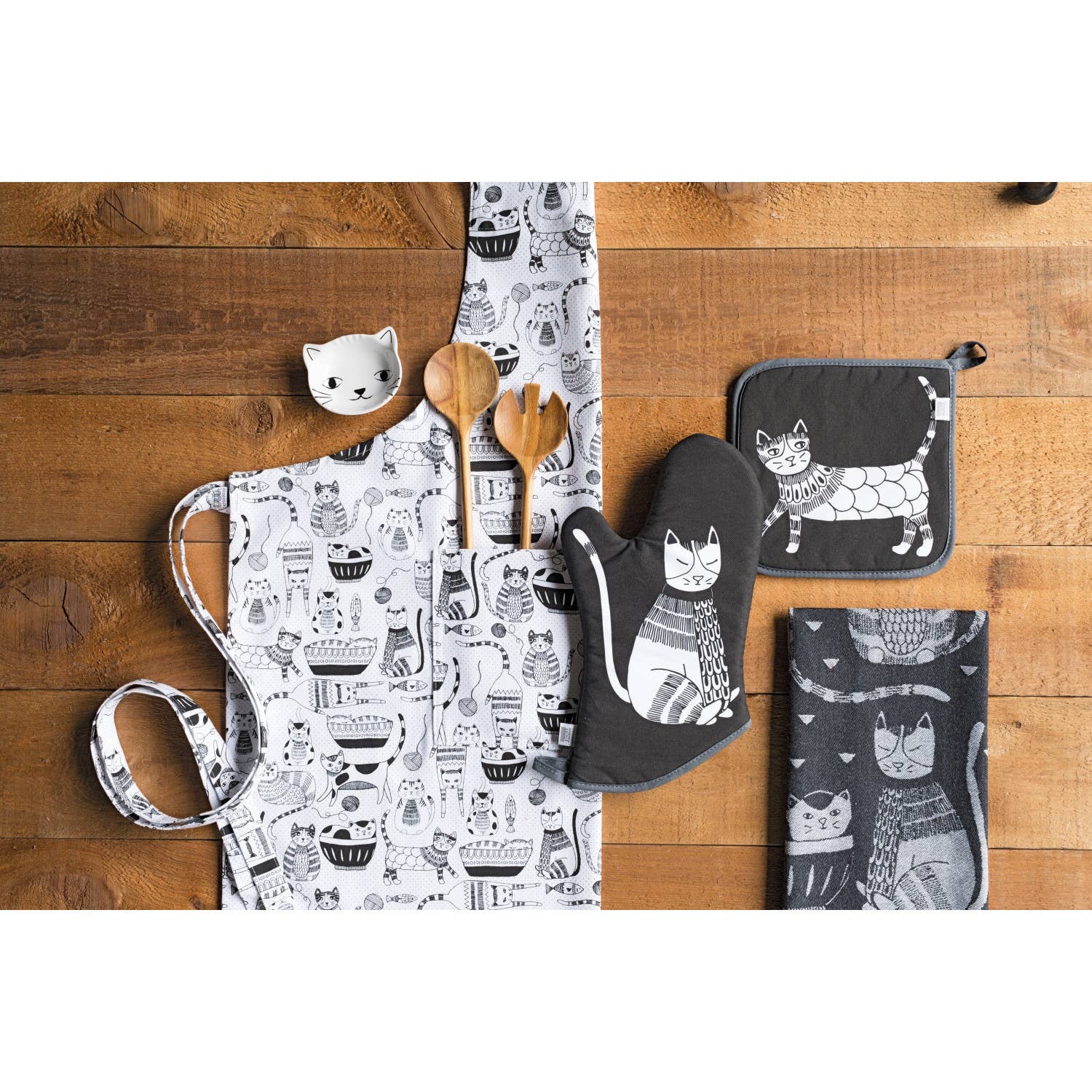Danica Jubilee - Wholesale Tea Towel - Purr Party Jacquard Dishtowel1