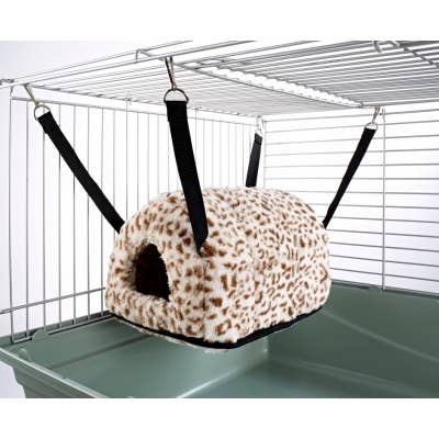 Cuddle Up Rat Chinchilla Igloo Cheetah Print for wholesale by Classic Pet Products