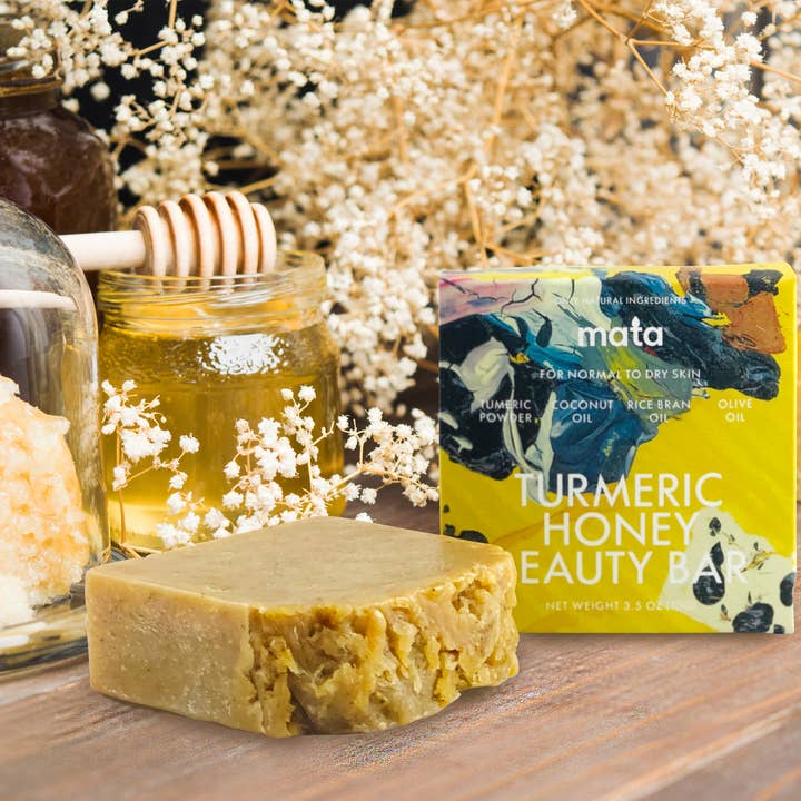 Mata All Natural – wholesale Bar Soap – Turmeric Honey Soap for face and body, all skin types