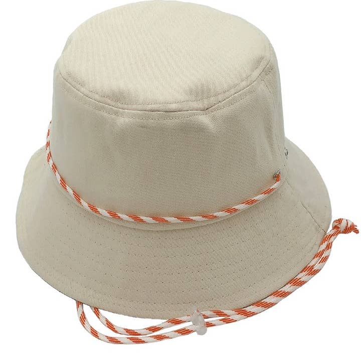 Fashion City - Wholesale Bucket Hat - Women's - Solid Chin String Cotton Safari Bucket Hat14
