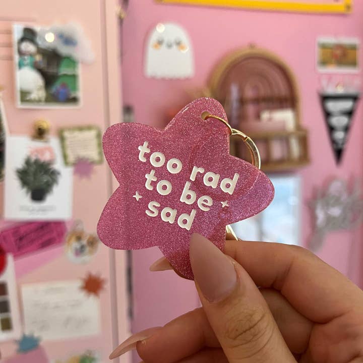 Jollie Ollie Designs - Wholesale Keychain - Women's - Too Rad to Be Sad Keychain1