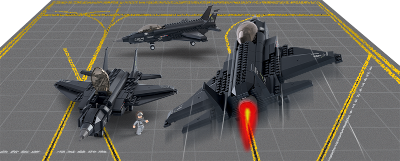 Texas Toy Distribution - Wholesale Building Set - Kids - F35 "Lightning" Fighter Jet Building Brick Kit (252 Pcs)3