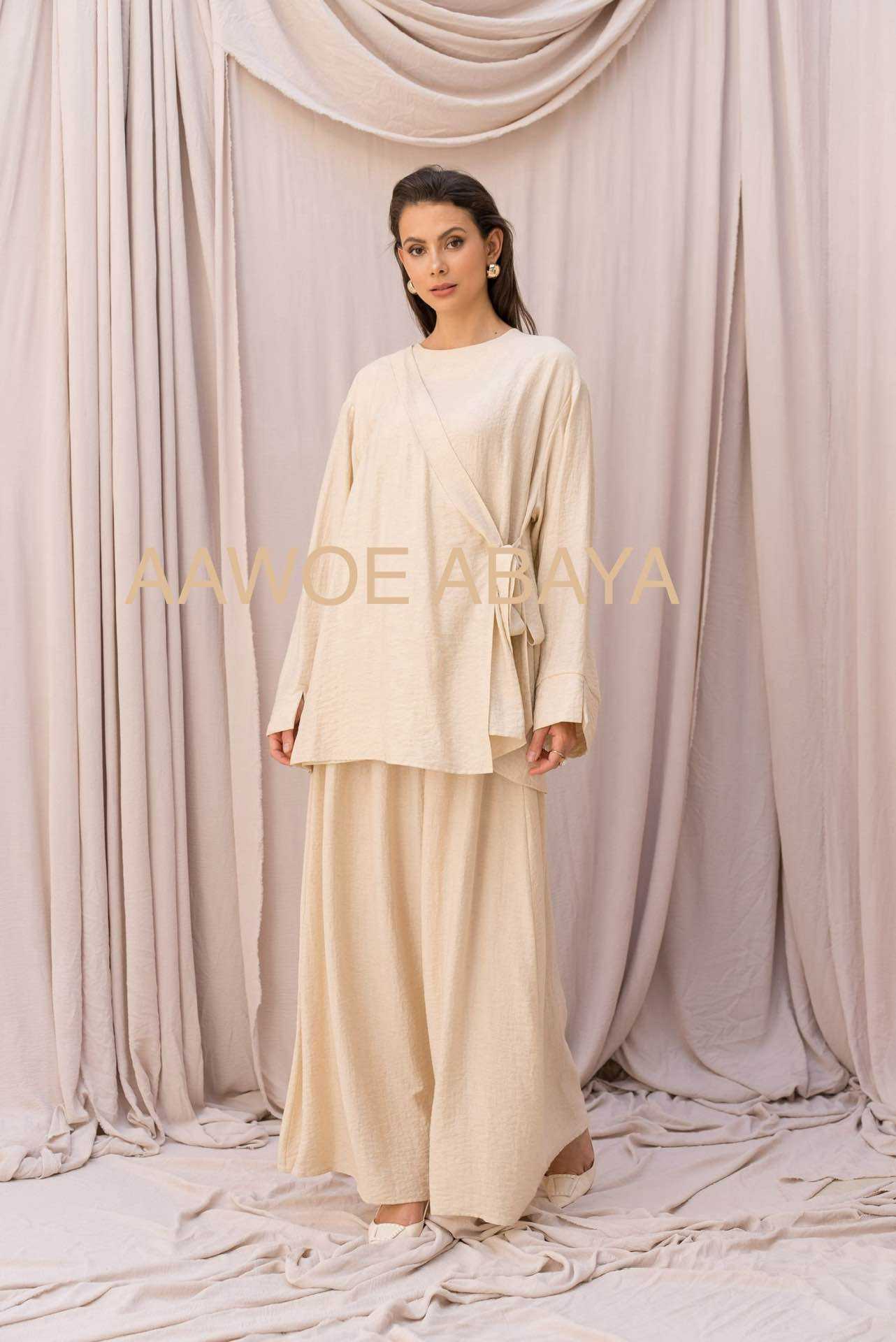 Aawoe Abaya - Wholesale Tops Set - Women's - Chic Set with Long Sleeves - 2422-EN1