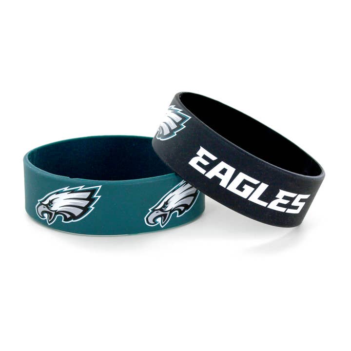 NFL Philadelphia Eagles Wide Bracelet, 2-Pack for wholesale by Aminco USA