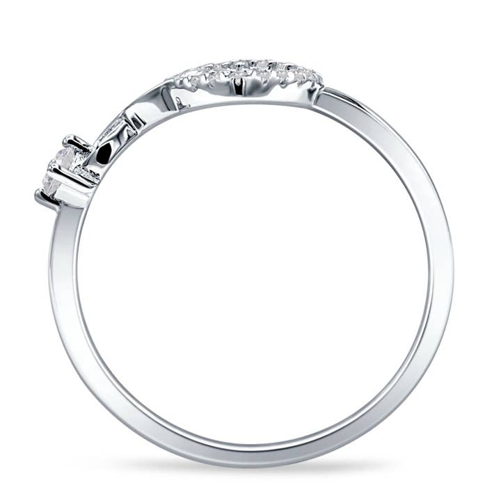 Heart & Infinity Ring Cubic Zirconia 925 Sterling Silver for wholesale on Faire2