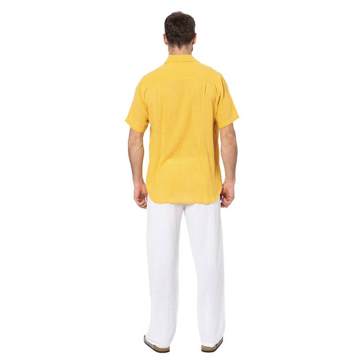La Mano Boho - Wholesale Button Down Shirt - Men's - HC0200E SHORT SLEEVE SUMMER SHIRT