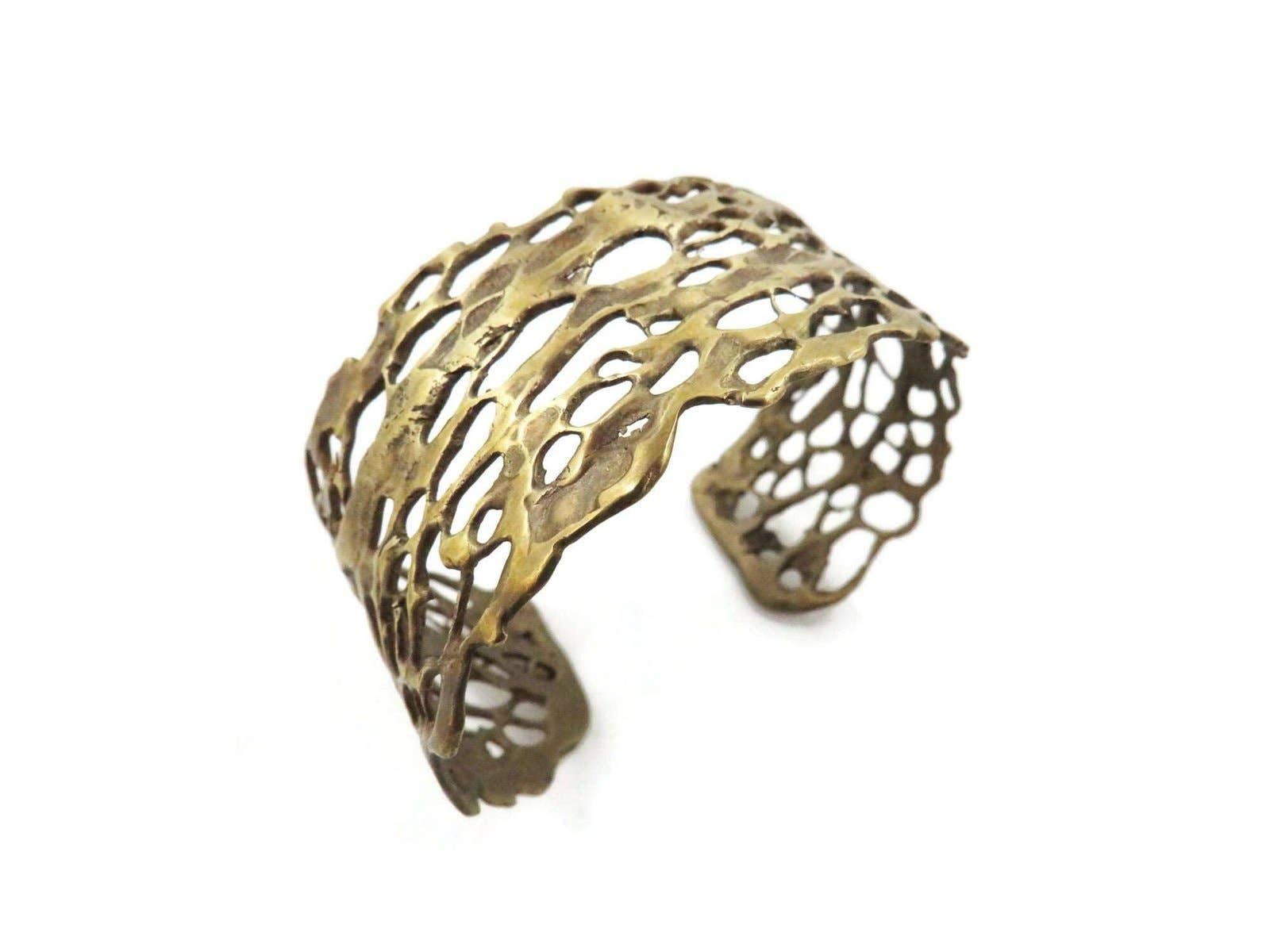 Kimya Joyas - Wholesale Cuff Bracelet - Organic Bronze Wide Bracelet5