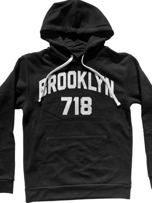 Brooklyn 718 riktnummer Unisex Hoodie för wholesale av Boredwalk