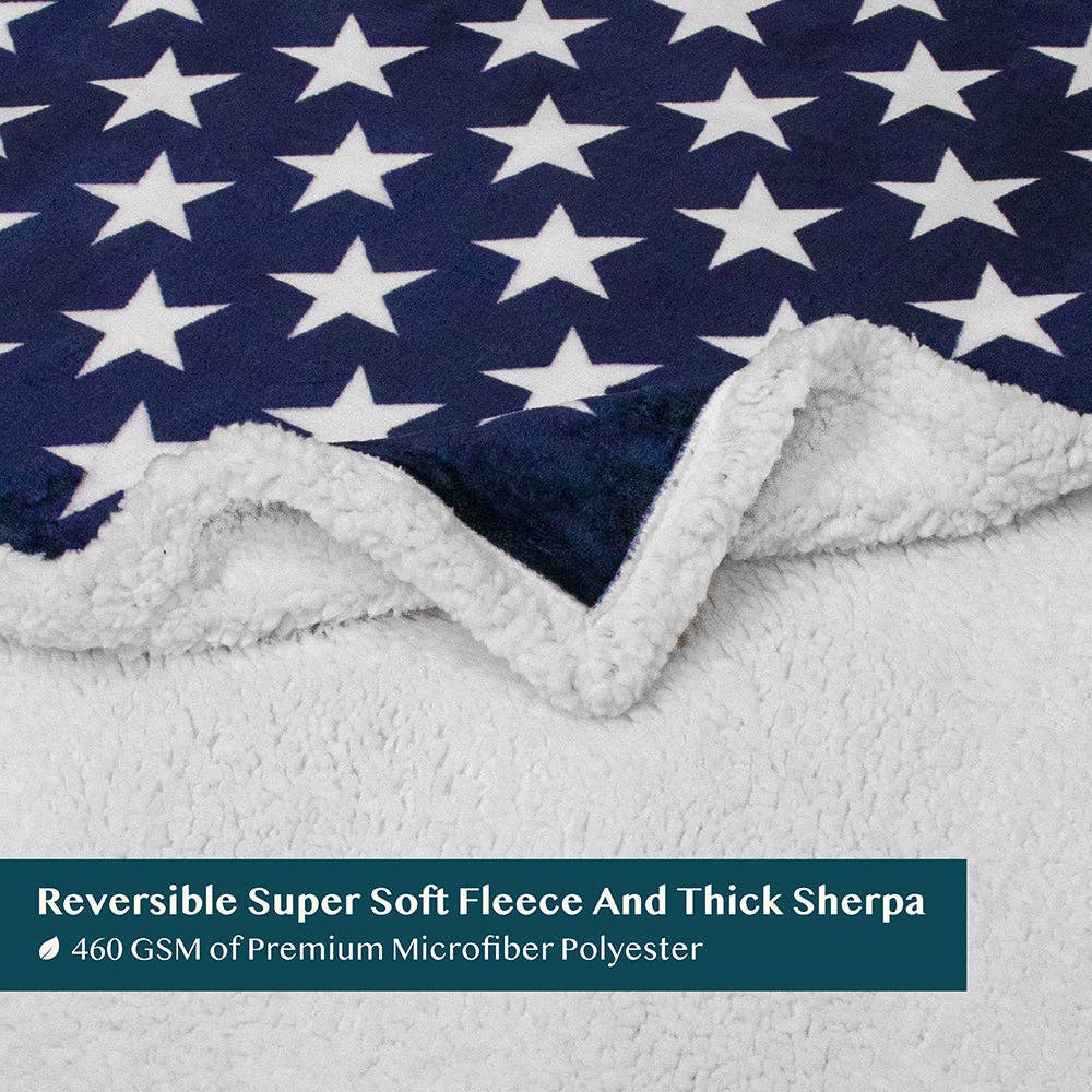 US Flag Patriotic Throw Blanket for wholesale on Faire10