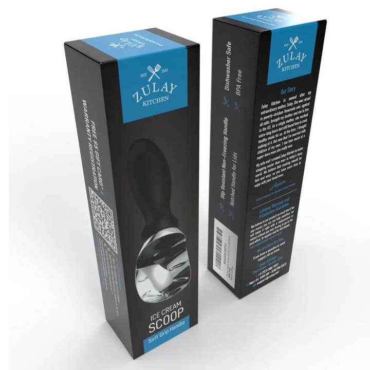 Zulay Kitchen - Wholesale Ice-cream scoop - Ice Cream Scooper with Soft Easy Handle and Lid Opener8