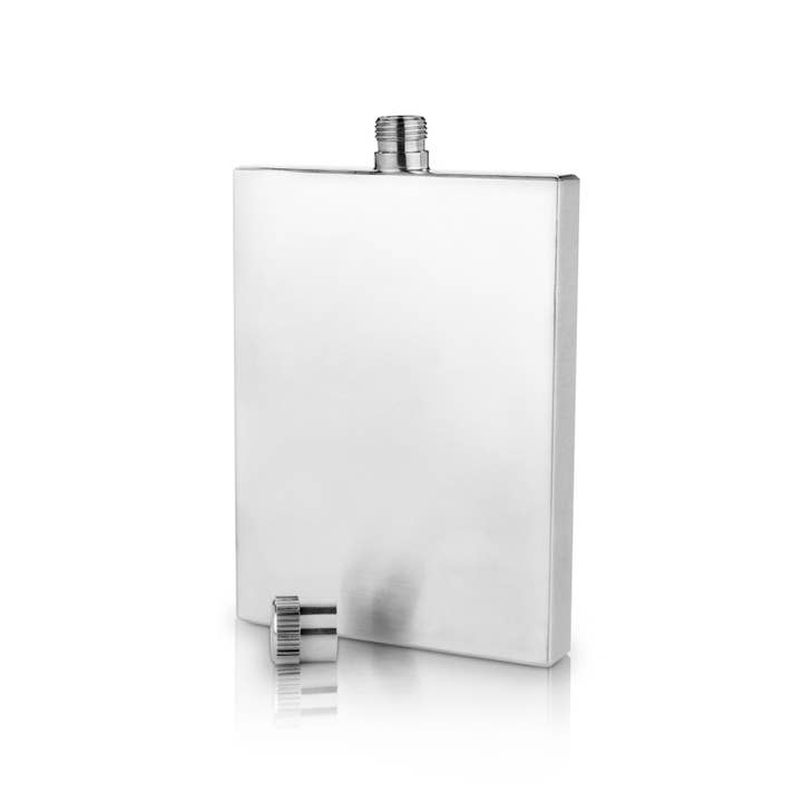 Viski - Wholesale Flask - Harrison Polished Stainless Steel Slim Flask2