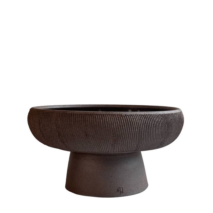 SOMBRA - Wholesale Decorative Plate/Dish/Bowl - 10" Jasper Pedestal Bowl 101