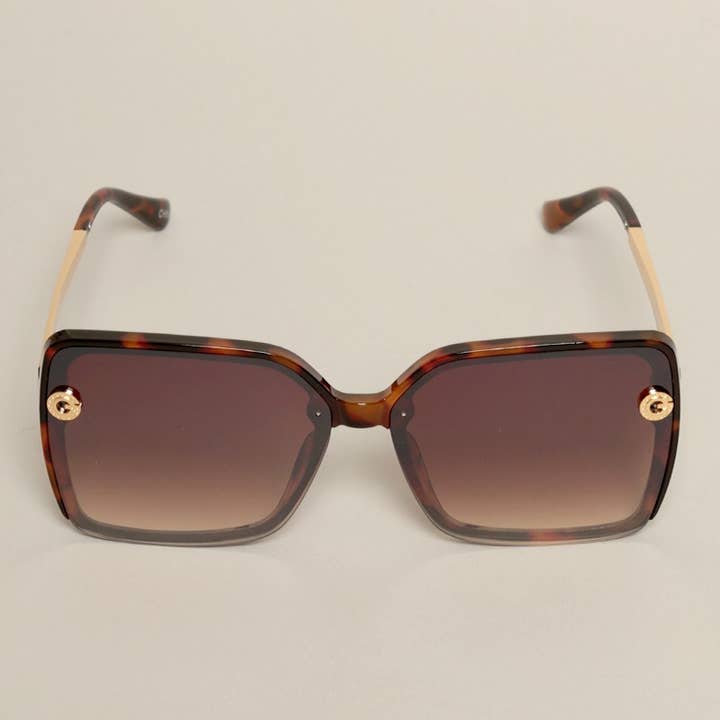 12 BLANDADE FÄRG Kvinnors rektangulära form överdimensionerade solglasögon för wholesale på Faire5