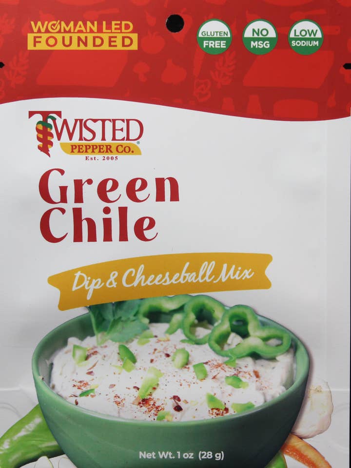 Green Chile Dip Dip Mix or Cheeseball Mix for wholesale by Twisted Pepper Co