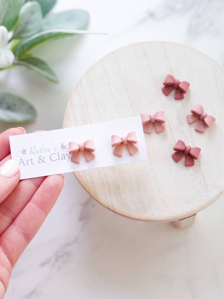 Coquette Bow Studs for wholesale by Ruthie and Co.