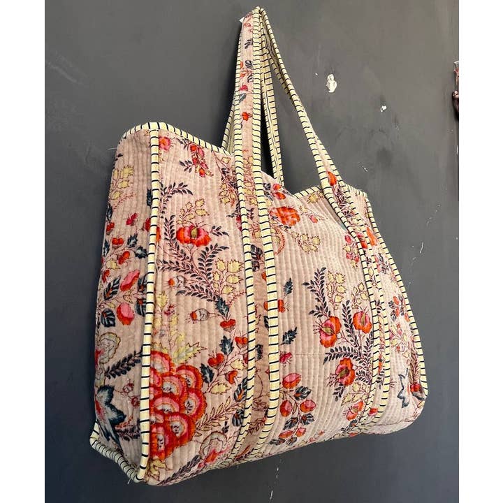Bhawana Handicrafts – wholesale Tote bag – Women's – Party Wear Block Printed Bag Velvet Quilted Handmade Indian2