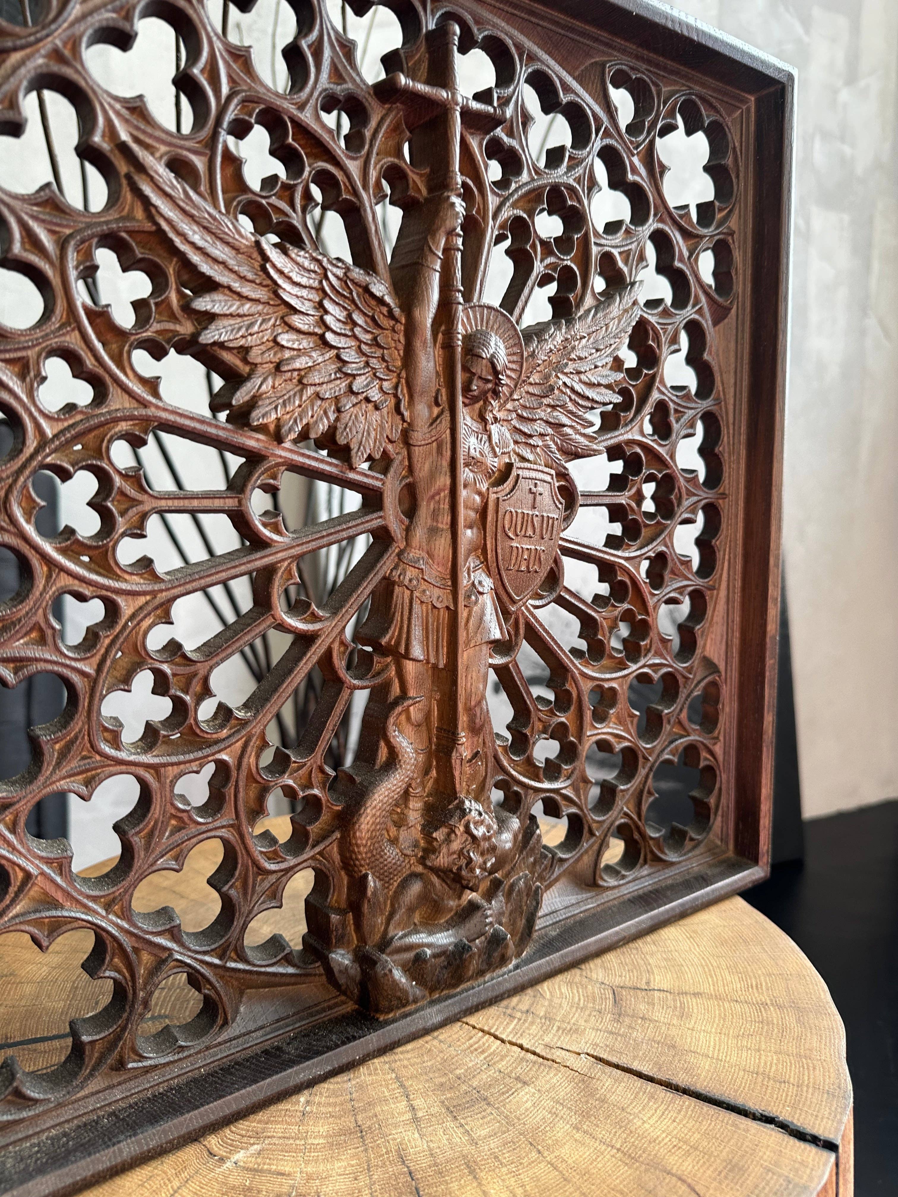 KozakWorkshop – Engroshandel 3D-vægkunst – Ærkeenglen Michael kristen håndlavet dekoration personlig gave11