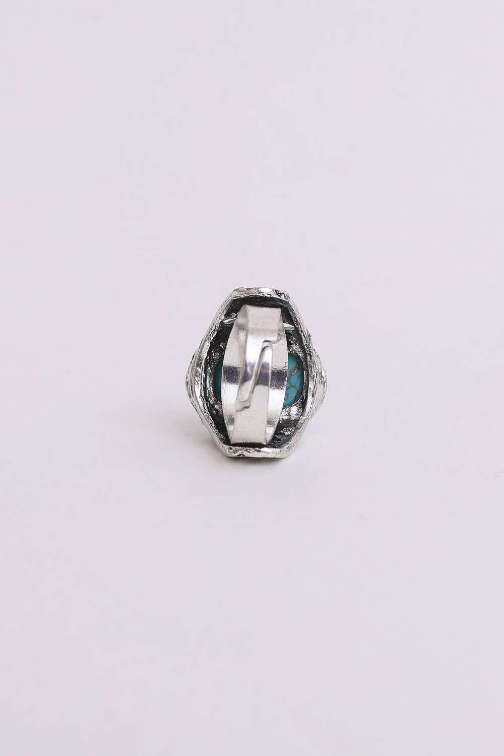 Leto Accessories - Vente Solitaire - Bague turquoise ajustable taille ovale bohème5