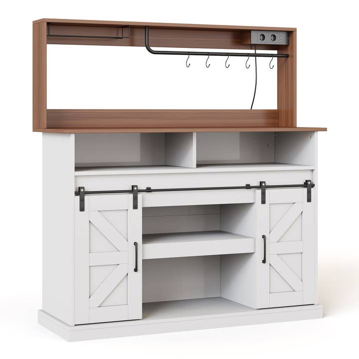 Gramd buffet stil kampagne chic med integrerede stikkontakter og skydedøre BRACTLEAF for engroshandel hos Urban Meuble