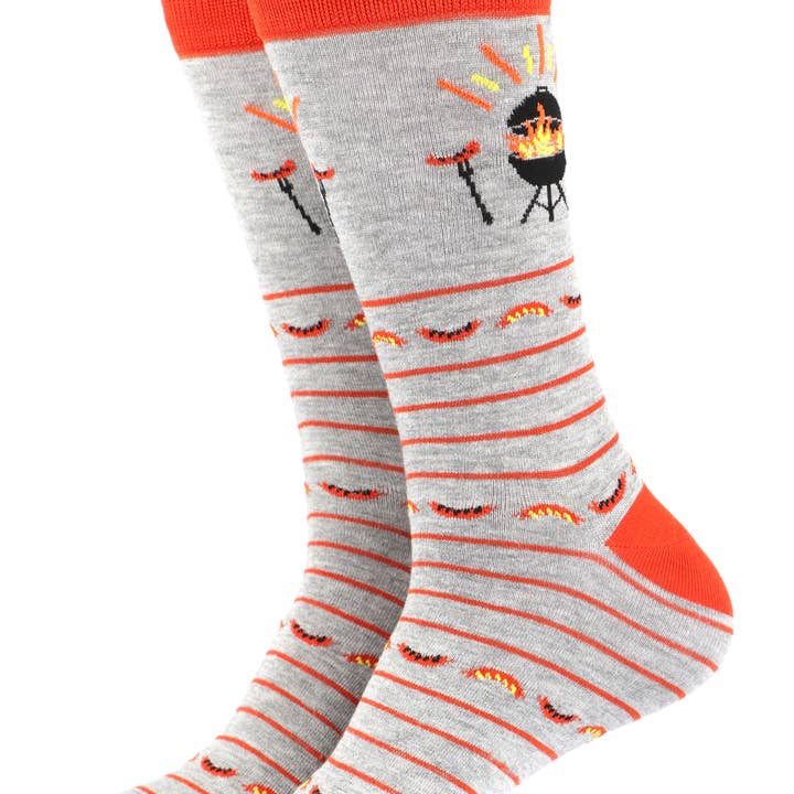 Men's King of The Grill BBQ Bamboo Socks for wholesale by Sock Talk