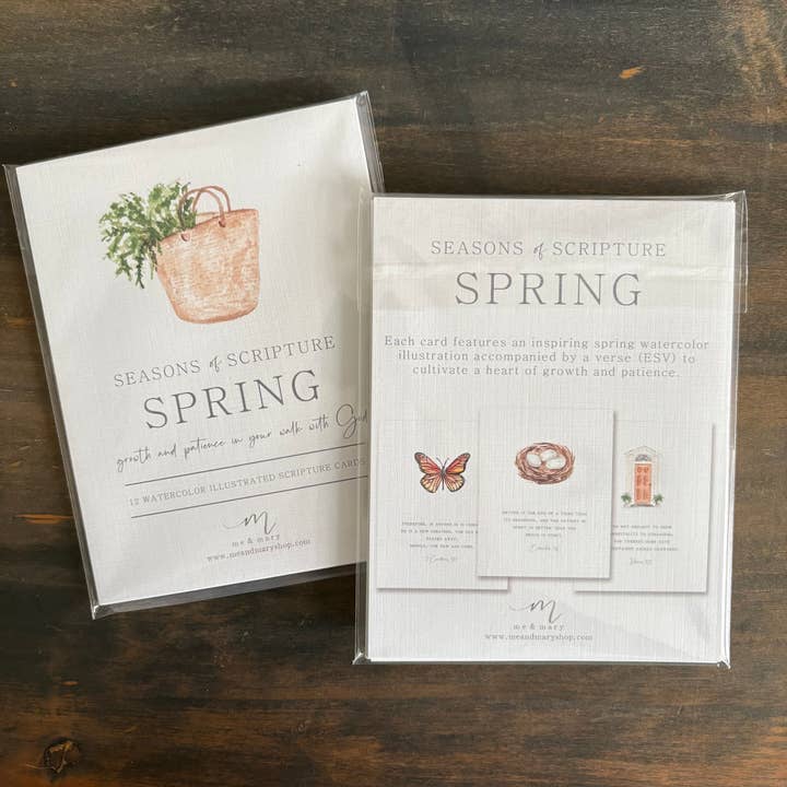 Me and Mary Shop - Wholesale Stationery/Notecard Set - Watercolor Bible Scripture Cards – SPRING 3