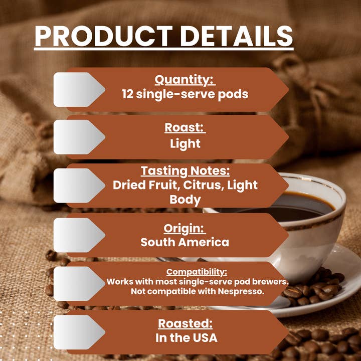 Milestone Coffee - Wholesale Coffee pods - "Brain Burst Blend" - Coffee Pods - 12ct8