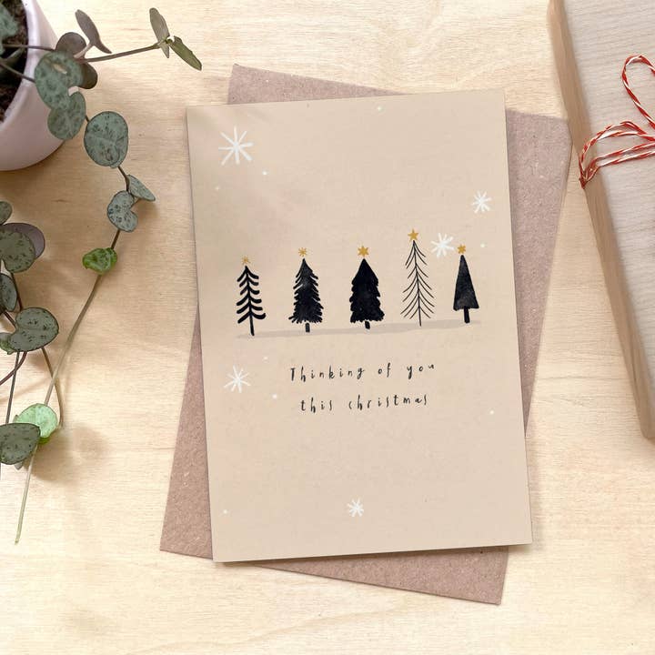 Thinking of You Recycled Coffee Cup Card for wholesale by Coffee Cup Cards