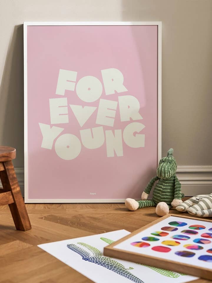 Forever Young | Poster colorato e pop per la vendita all'ingrosso da parte di Studio Topo