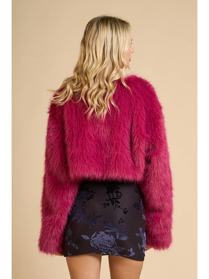 Hesperus - Wholesale Jacket - Women's - LONG FUR OPEN FRONT CROPPED JACKET1