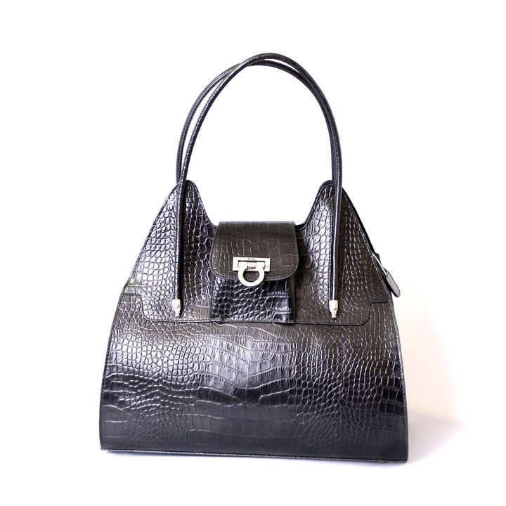 Leather tote bag handmade in France for wholesale by SARL FELINEA