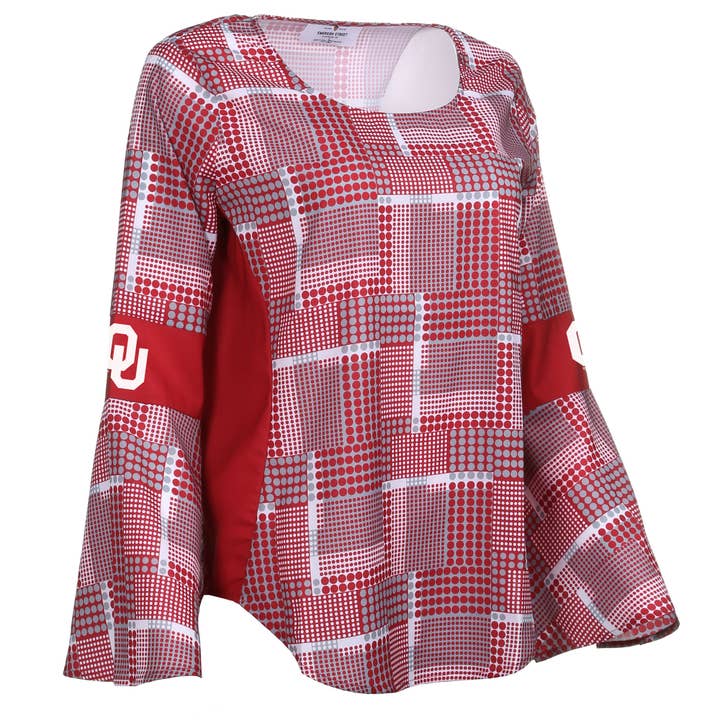 Oklahoma Sooners Erin Bell Sleeve Top for wholesale by Emerson Street Clothing Co Collegiate Shop