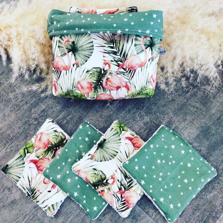 LES PETITS TITOUS - Vendita all'ingrosso Struccanti - Set cesta con 8 salviette lavabili assortite19