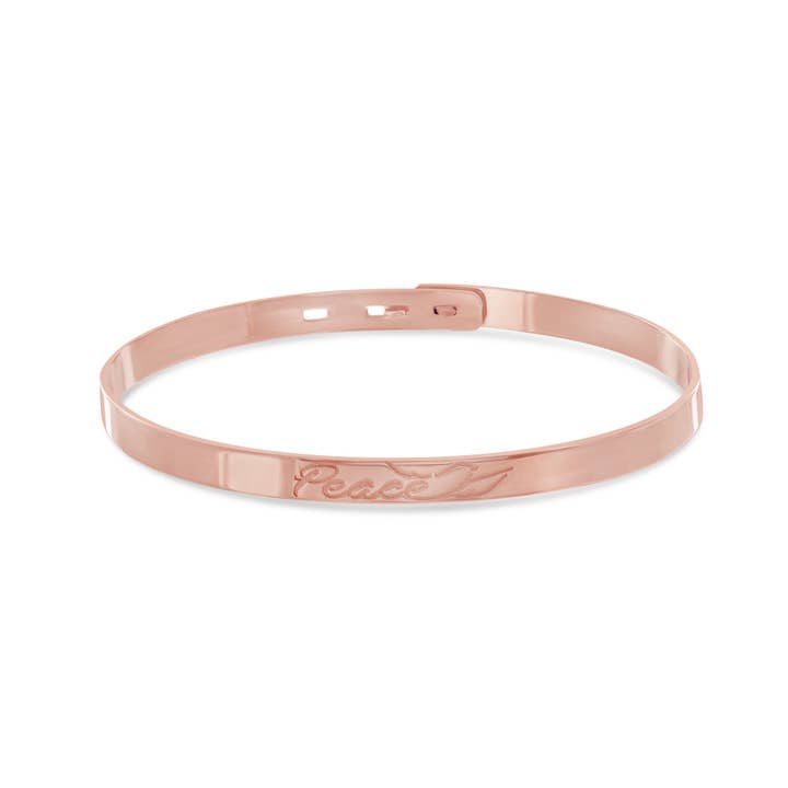 Jonc plaqué or rose Peace pour la vente par Enomis